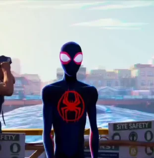 Sticker from spiderman.