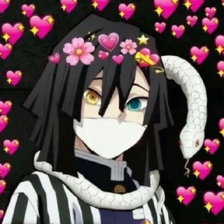 🐍 emoji Iguro Obanai Telegram sticker 12 of 30