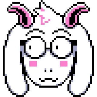 😦 emoji Light Ralsei Pack (part 2/2) Telegram sticker 9 of 107