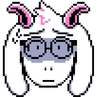 😧 emoji Light Ralsei Pack (part 2/2) Telegram sticker 20 of 107