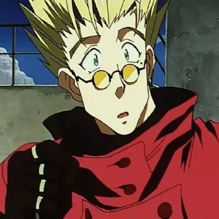 😧 emoji trigun Telegram sticker 5 of 17