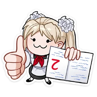 👍 emoji Анечка без текста @stickers_vk Telegram sticker 7 of 48