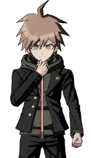 🤔 emoji ~ makoto naegi by @wanna_s_l_e_e_p ~ Telegram sticker 11 of 120