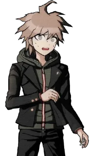 😨 emoji ~ makoto naegi by @wanna_s_l_e_e_p ~ Telegram sticker 22 of 120