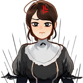 😡 emoji Горничная @nysticks Telegram sticker 10 of 18