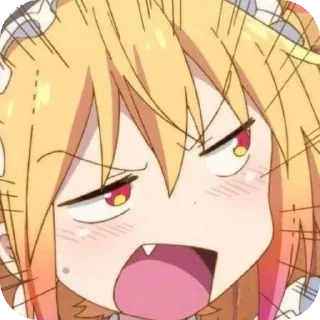 🐉 emoji ⋆☾⋆⁺₊дракон горничная Кобаяши ₊˚.⋆☾⋆ Telegram sticker 11 of 78