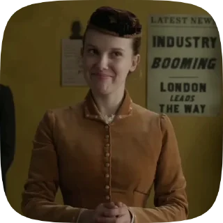 🙂 emoji Enola Holmes Telegram sticker 8 of 23