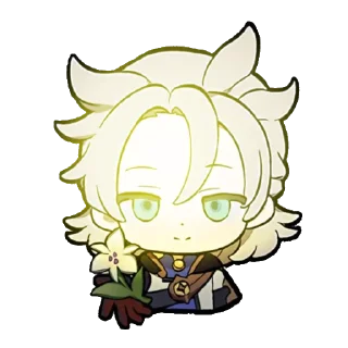 🌼 emoji ⊹‌ °   𝆺𝅥 ᴀʟʙᴇᴅᴏ   𓆪  𝆺𝅥 @genshin_st1ckers Telegram sticker 15 of 55