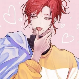 😄 emoji Аниме бойчики Telegram sticker 16 of 60