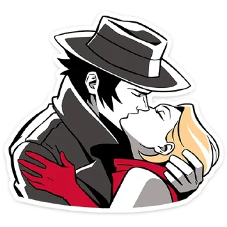 😗 Элинор и Джордж • @TgSticker, Telegram sticker 15 of 48