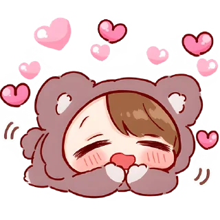 🥰 emoji Кума-чан @Nyasticks Telegram sticker 6 of 25
