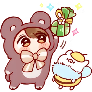 🍬 emoji Кума-чан @Nyasticks Telegram sticker 15 of 25