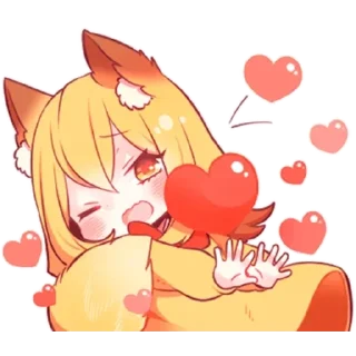 😍 emoji чиби няшики Telegram sticker 5 of 105