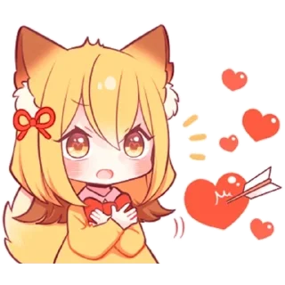 ♥️ emoji чиби няшики Telegram sticker 7 of 105