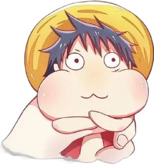 🌟 emoji Луффи чиби Telegram sticker 15 of 19