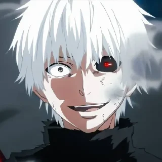 😈 emoji Токийский гуль @anime_stickerr Telegram sticker 15 of 20