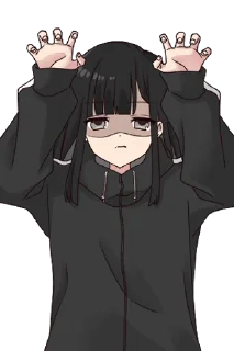 😰 emoji @dangokimochi Yurudara-chan & Yurudara-kun Telegram sticker 17 of 46
