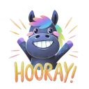 🦄 emoji @TVstickers Rainbow Telegram sticker 19 of 19