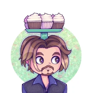 🙂 emoji Johnny Depp Telegram sticker 17 of 43