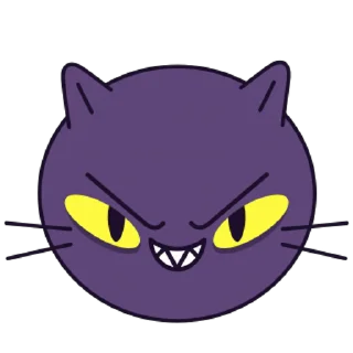 😈 emoji chaos cat Telegram sticker 10 of 15
