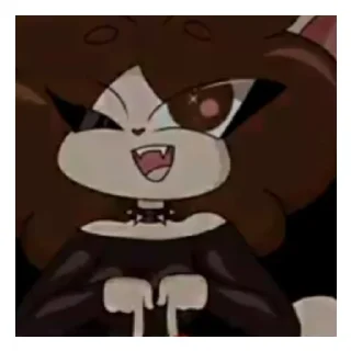 😉 emoji Лапы вверх, это creepy cat! Telegram sticker 8 of 25