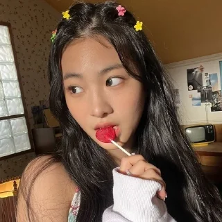 Sticker from k-pop girl group (not very pop