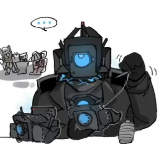 ⛑ emoji Титан камера мен Telegram sticker 18 of 105