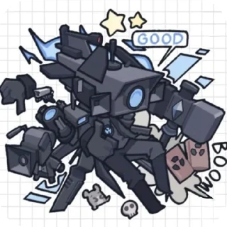 🖼 emoji Титан камера мен Telegram sticker 22 of 105