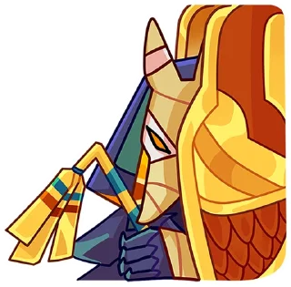 🤨 emoji Анубис и Ра без текста @TgSticker Telegram sticker 11 of 97
