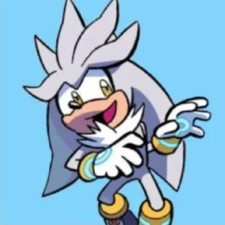 😅 emoji Silver the hedgehog by @sonic_the_hednehog Telegram sticker 16 of 77