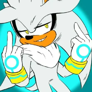 🖕 emoji Silver the hedgehog by @sonic_the_hednehog Telegram sticker 8 of 77