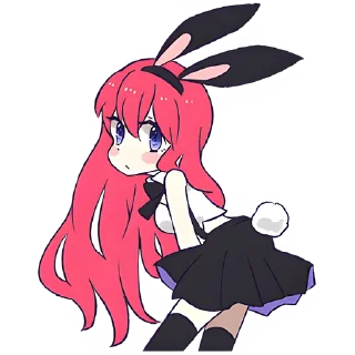 😉 emoji Девочка-кролик @Nyasticks Telegram sticker 18 of 41