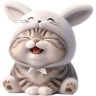 🤣 emoji Мяу-кролик @Nyasticks Telegram sticker 7 of 42