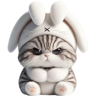 😡 emoji Мяу-кролик @Nyasticks Telegram sticker 14 of 42