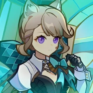 🌠 ⊹‌ °   𝆺𝅥 ʟʏɴᴇᴛᴛᴇ 𓆪  𝆺𝅥 @genshin_st1ckers, Telegram sticker 13 of 40