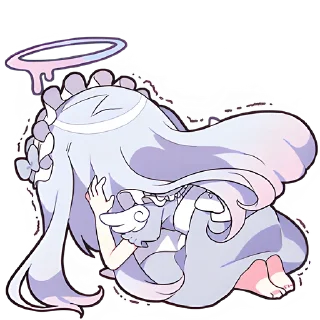 😞 emoji Плакса-ангел @Nyasticks Telegram sticker 19 of 41