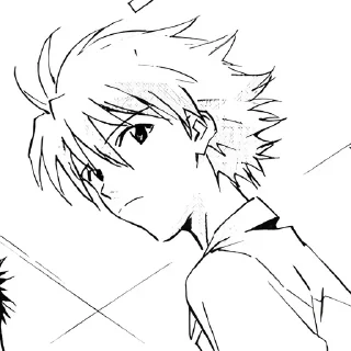 🎹 Kaworu Nagisa ≈ @wujsed, Telegram sticker 15 of 67