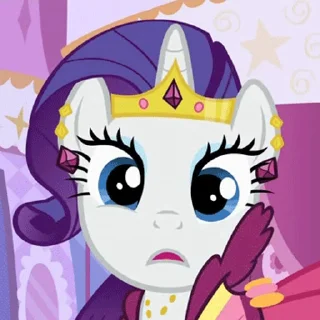 😐 Rarity | @MLP_AnimatedStickers, Telegram sticker 16 of 46