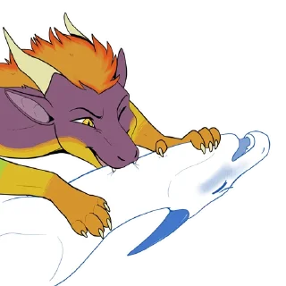 😈 emoji Rainbow Dragon Telegram sticker 18 of 28