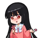 😊 emoji Emoting Mokou Telegram sticker 8 of 71