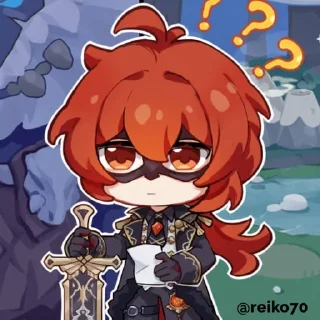 ❤️ emoji Дилюк(Dilyuk) @reiko770 Telegram sticker 6 of 41