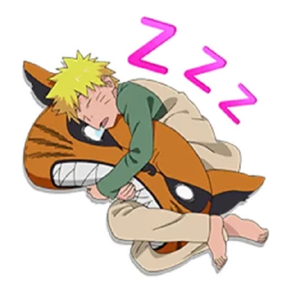 😴 emoji Naruto Uzumaki Telegram sticker 17 of 30