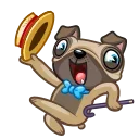 💃 emoji Fred the Pug Telegram sticker 21 of 25
