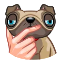 🤔 emoji Fred the Pug Telegram sticker 6 of 25