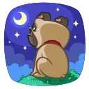 😞 emoji Fred the Pug Telegram sticker 22 of 25