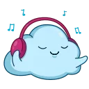 🎧 emoji Cloudy  (@TgSticker) Telegram sticker 19 of 48