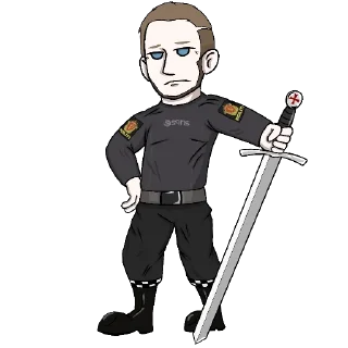 🫡 Anders Breivik | by: Gnom SS, стікер Telegram 20 з 22