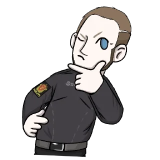 😓 Anders Breivik | by: Gnom SS, стікер Telegram 18 з 22