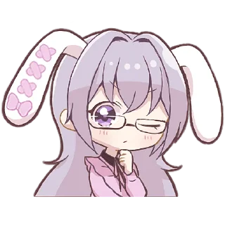 🤔 emoji Зайчиха-чан 2 @Nyasticks Telegram sticker 18 of 41