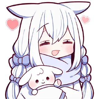 😃 emoji Белая зайка 2 @Nyasticks Telegram sticker 16 of 41
